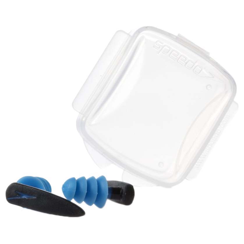 2 Speedo Adult Ear Plug and Nose Clip Set-blue With Carry Case B1 for sale online 